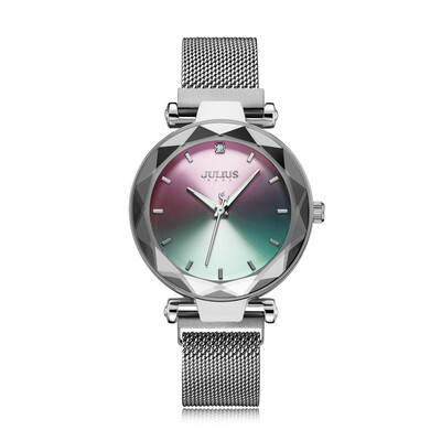 

Julishi Watch Womens Steel Strip Fashion Trend Large Dial Luminous Red Waterproof 2019 New Student Quartz Watch