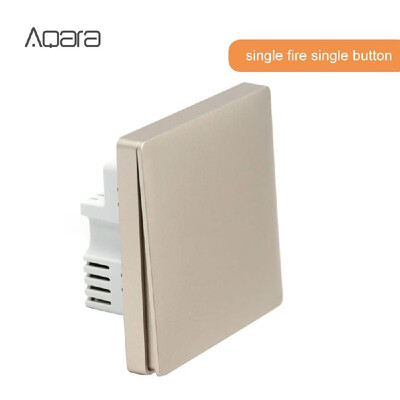 

Aqara QBKG03LM Wall Switch Intelligent Home Switching Remote Control Home Kit single fire double button - Golden&Silvery