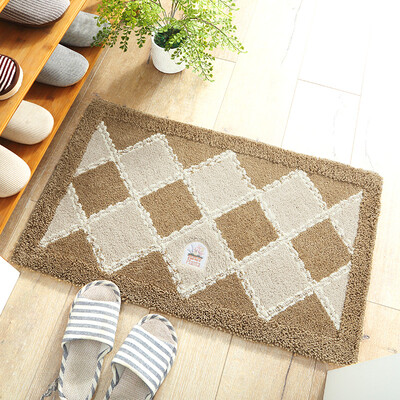 

Dajiang thick absorbent floor mat door home door bathroom floor mat carpet bathroom mat brown 5080cm