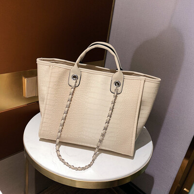 

Simple handbag European&American fashion high-capacity tote bag womens bag new 2019 chain shoulder bag tide