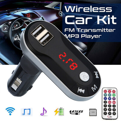 

〖Follure〗Wireless FM Transmitter MP3 Player Handsfree Car Kit USB TF SD Remote