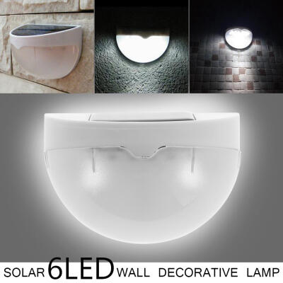 

Solar Power Light Sensor 6 LED Wall Light Outdoor Garden Fence Waterproof