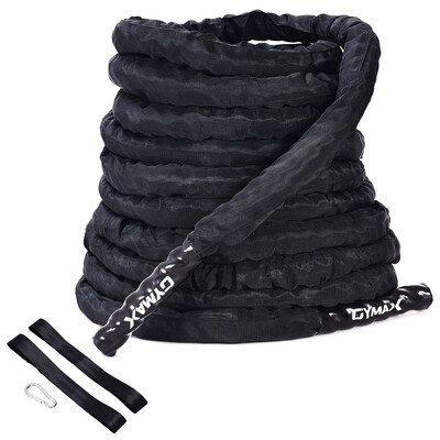 

2 Battle Ropes 304050ft Length Poly Dacron Rope-2" Diam 40Ft
