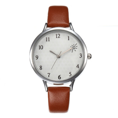 

New simple belt wrist watch female models digital engraving