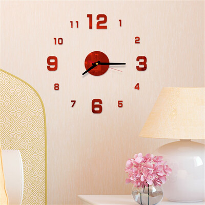 

Siaonvr 3D DIY Roman Numbers Acrylic Mirror Wall Sticker Clock Home Decor Mural Decals