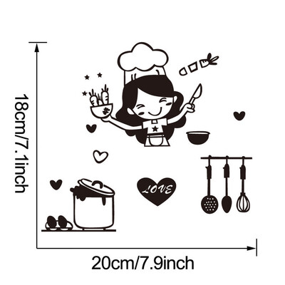 

〖Follure〗Kitchen Light Switch Sticker Cute Cook Vinyl Wall Decal Home Decor