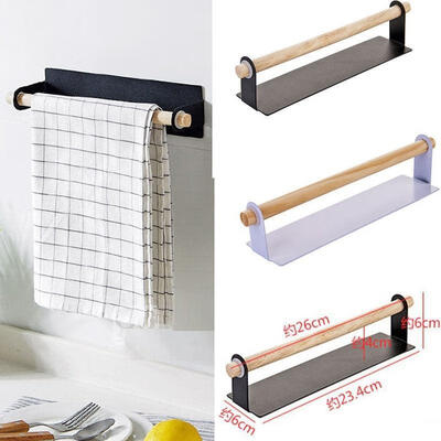 

Wall Mounted Aluminum Bathroom Towel Rail Rack Holder Hanger Useful Shelf