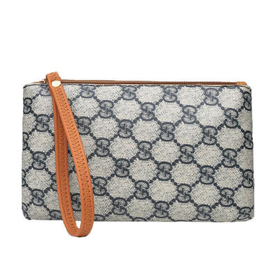 

Portable Printing Wristlet Clutch Women Purse PU Leather Zipper Long Wallet