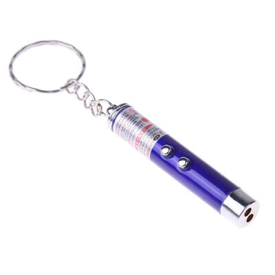 

Mini 2in1 Keychain Lighting LED Torch Lamp Red Laser Pointer Pen Pet Toy