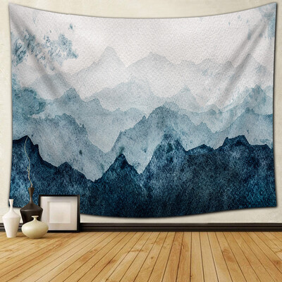 

Gobestart Wall Hanging Tapestry Snowy Blue Sky Lake Nature Home Decorations 50 x 60 inch