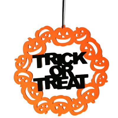 

Home Party Trick Or Treat Hanging Decor Non-woven Spooky Witch Bat Door Signs Halloween Party Decor Hanging Props Party Decor