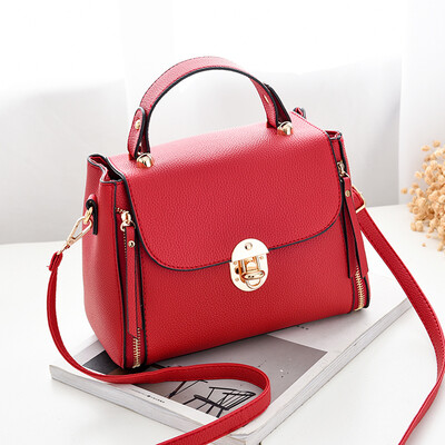 

Simple temperament of ladys spin lock with bag&ladys handbag with oblique spanning shoulder