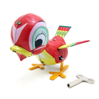 

YIWULATinplate Nostalgic Clockwork Chain Toy Photography Prop Little Duck