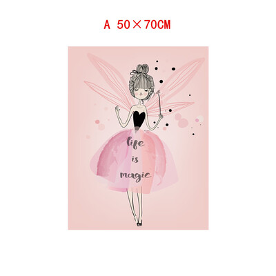 

Gotoamei Girl Cute Girl Cartoon Animal Decorative Canvas Painting Childrens Room Hanging Painting
