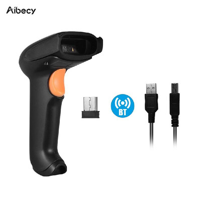 

Aibecy Handheld Barcode Scanner USB 24G Wireless 1D 2D QR Code Scanner BT Reader CMOS Image Office Electronic Scanning Supplies