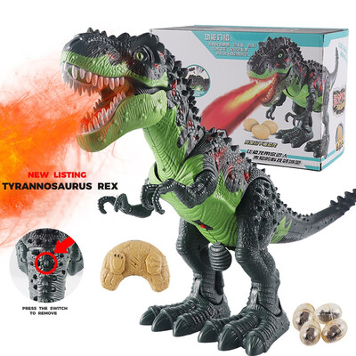 

Gobestart Remote Control Walking Dinosaur Toy Simulation Dinosaur Spray Christmas Gift