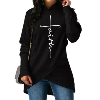 

Women Fashion Faith Print Sweatshirt Fleece Sweatshirts Hoodies Pullover Tops