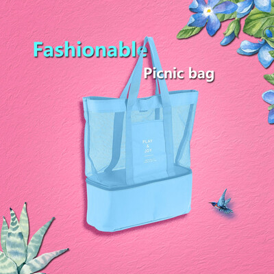

Greensen Double Layer Thermal Insulation Picnic Bag Food Storage Handbag for Travel Camping
