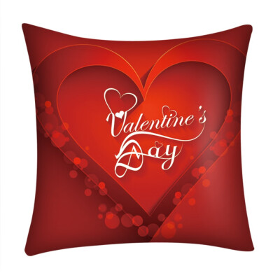 

Siaonvr Valentines Day Polyester Printed Sofa Car Home Decoration Pillow Case