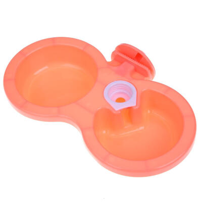 

Pet Dog Double Hanging Bowl Drinking Dish Water Food Dispenser Feed Bottle
