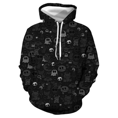 

Toponeto Mens Casual Scary Halloween Lover 3D Print Party Long Sleeve Hoodie Top Blouse