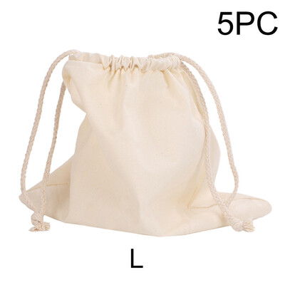 

〖Follure〗5pc Drawstring Bundle Cotton Bag Supermarket Fruit And Vegetable Shopping Bag