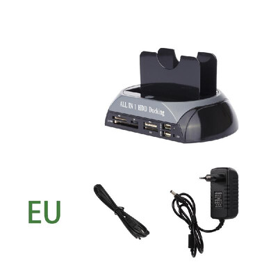 

25" 35" SATAIDE HDD 2-Dock Dual Bay Hard Drive Docking Station e-SATA Card Reader Hub
