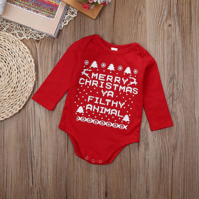 

SUNSIOM Newest Christmas Newborn Infant Baby Boy Girl Romper Bodysuit Clothes Outfits