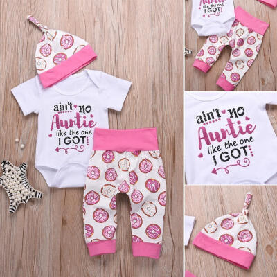 

Newborn Baby Girl Romper Clothes Top Pants Leggings Hat Coming Home Outfits Set