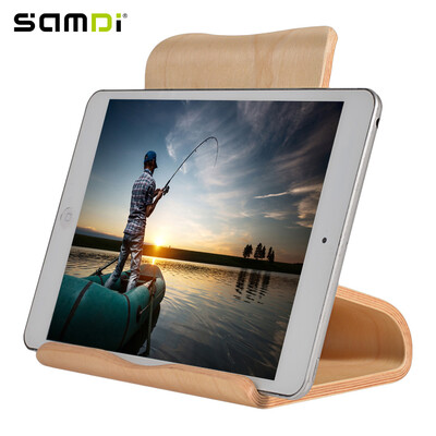 

SAMDI Tablet Computer Wooden Stand Holder Support for iPad