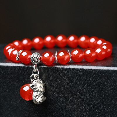 

Zodiac bracelet red female models wild fashion bracelets