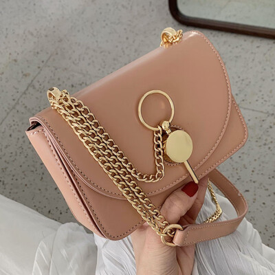 

New product 2019 female bag hundred Korean version chain single shoulder bag oblique carry hundred lap small bag retro lock fasten