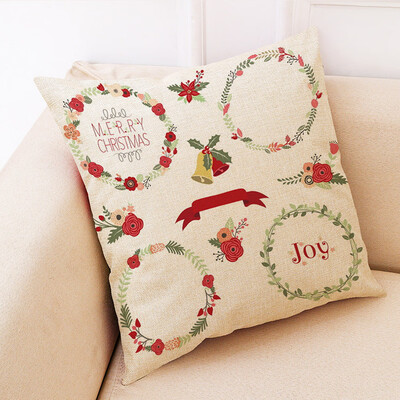 

〖Follure〗Christmas Home Decor Cushion Cover Graffi Style Throw Pillowcase Pillow Covers
