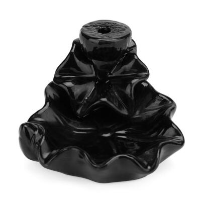 

Lotus Ceramic Censer Cone Smoke Backflow Incense Burner Office Home Decor