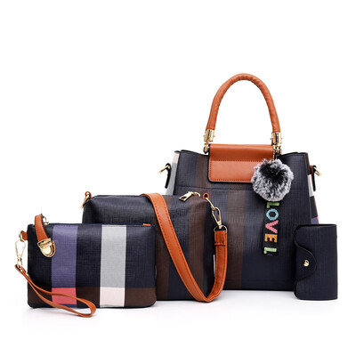 

Bag female new portable female Korean fashion wild shoulder diagonal female bag mother bag four-piece suit
