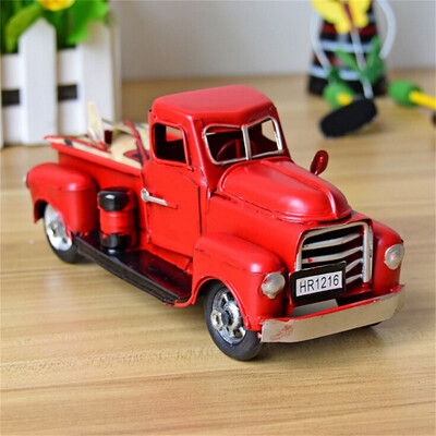 

Siaonvr Vintage Red Metal Truck Christmas Ornament Kids Xmas Gifts Toy Table Top Decor