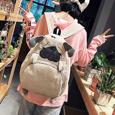 

Tailored Womens Fashion Backpack Animal Dog Bag Anti-Theft Shoulder Bag Leisure Backpack