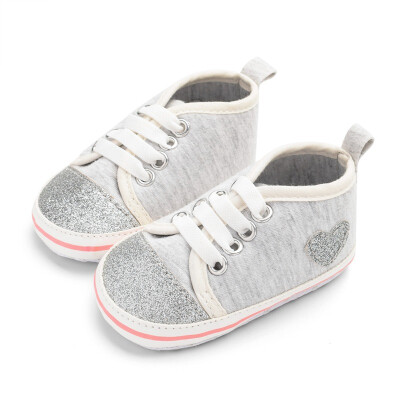 

Shiny Heart Shape Baby Girl Shoesborn Cotton First Walkers Soft Bottom Baby Shoes Sports Casual Boys Shoes