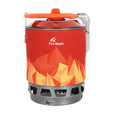 

Camping Cookware Set 2200W 08L Camping Pot with Piezo Ignition Gas Stove Outdoor Cooking System