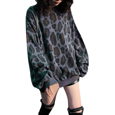 

Starmoon Fashion Women Leopard Print Long Sleeves Easy Blouse Pullover Sweatshirt Tops