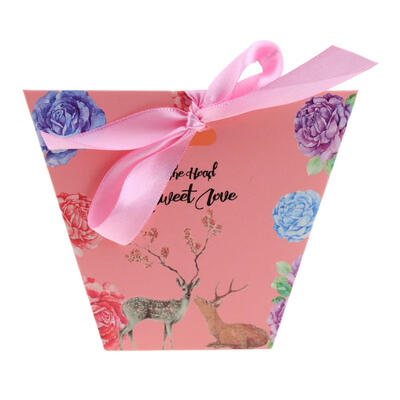 

50pcs Bear Candy Boxes Wedding Favor Box Gift Bag for Guests Supplies
