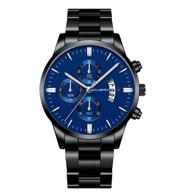 

Gobestart CUENA Men Fashion Military Stainless Steel Analog Date Sport Quartz Wrist Watch