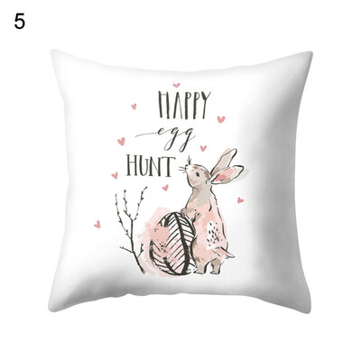 

Easter Rabbit Bunny Egg Throw Pillow Case Cushion Cover Sofa Bed Car Cafe Decor