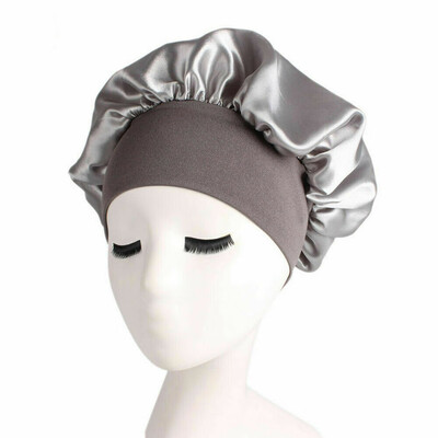 

Women Waterproof Reusable Hair Bath Hat Cute Elastic Shower Caps Kids Girls Deluxe Soft Silk Satin Night Sleep Cap