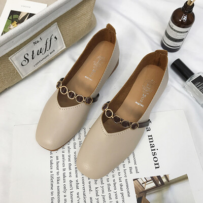 

Shoe women 2019 spring new Joker Korean student bean shoes net red documentary shoes women grandma shoes