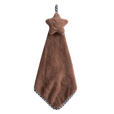 

Smiling Face Hand Towel Soft Absorbent Quick-Drying Hanging Cloth Dishcloth