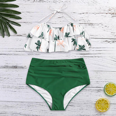 

Roseonmyhand Women Printing Bandage Bikini Set Brazilian Swimwear Beachwear Swimsuit