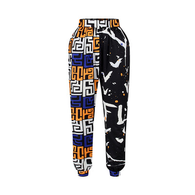 

Women Fashion Elastic High Waist Pants Casual Ethnic Style Printed Trousers New