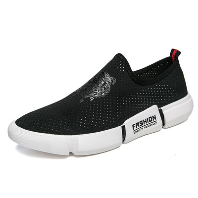 

Breathable white shoes mens canvas shoes one pedal mens shoes summer tide shoes Korean casual lazy shoes