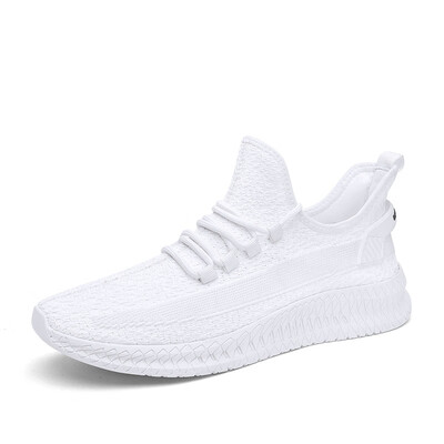 

Sports style mens single shoes flying woven mesh cloth tide shoes mens running shoes low to help mens shoes